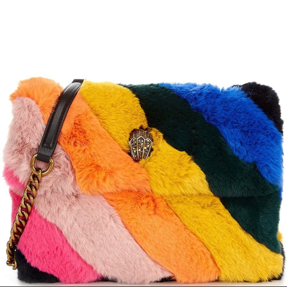 COPY - Kurt Geiger London Rainbow Faux Fur Large Kensington Shoulder Bag